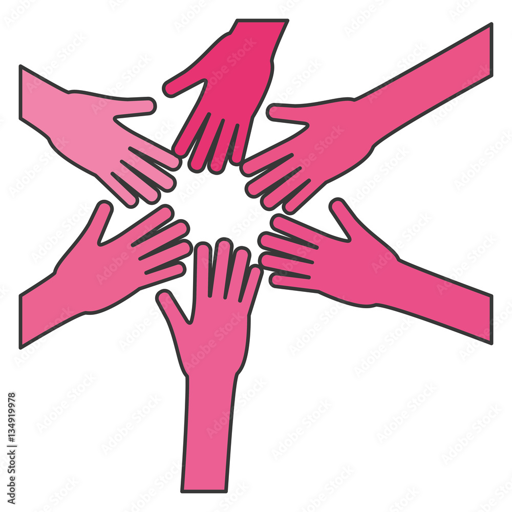 hand feminism related icons image vector illustration design hand feminism related icons image vector illustration design