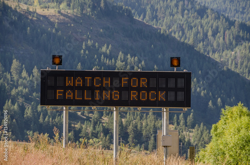 Watch for Falling Rock Sign
