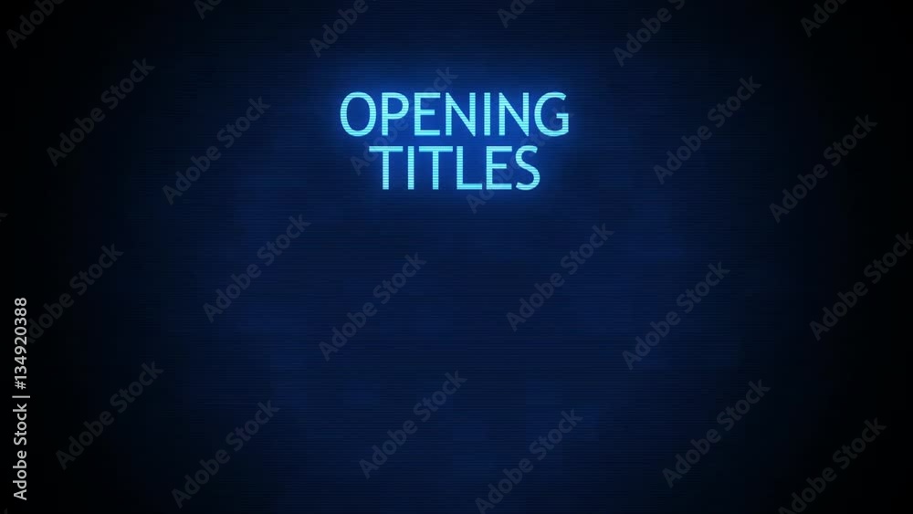 Futuristic Movie Credit with room for name - Opening Titles Glitching