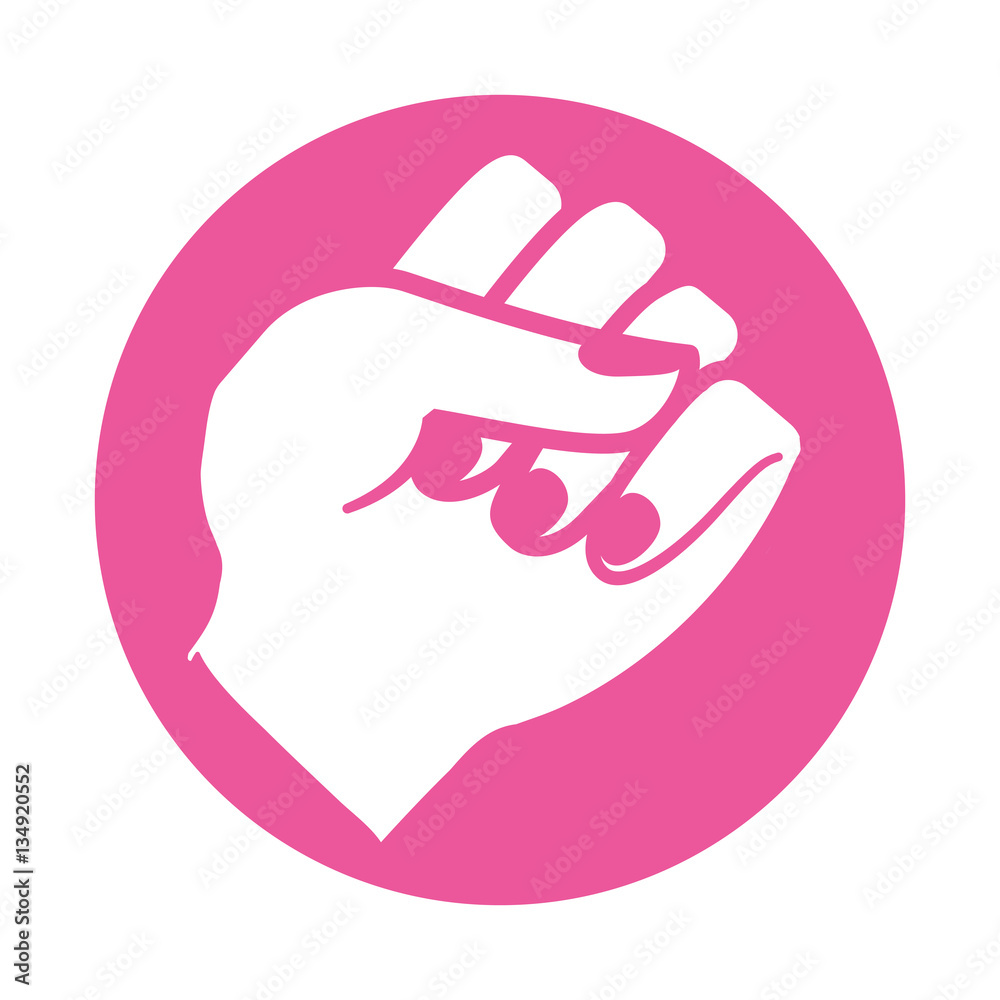 fist feminism related icons image vector illustration design 