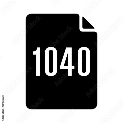 1040 IRS tax form document flat vector icon for finance apps and websites