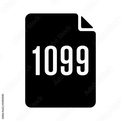 1099 IRS tax form document flat vector icon for finance apps and websites