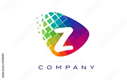 Free Download Letter Z Colourful Rainbow Logo Design. - GFXLoad