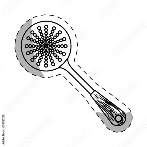 skimmer kitchen supplies icon image vector illustration design 