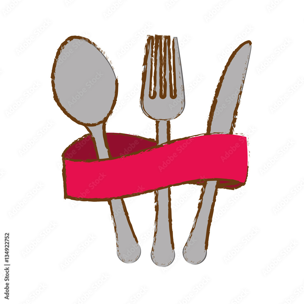 spoon knife fork cutlery icon image vector illustration design Stock ...