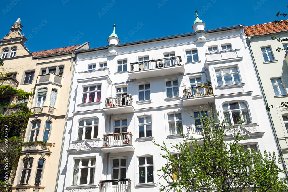 Restored houses at Prenzlauer Berg in Berlin, Germany Restored houses at Prenzlauer Berg in Berlin, Germany