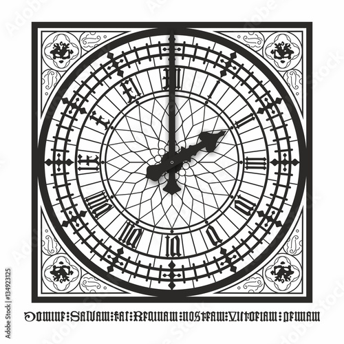 2 o'clock pm am english London Old style Westminster Big Ben Display