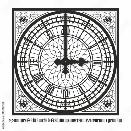 3 o'clock pm am english London Old style Westminster Big Ben Display