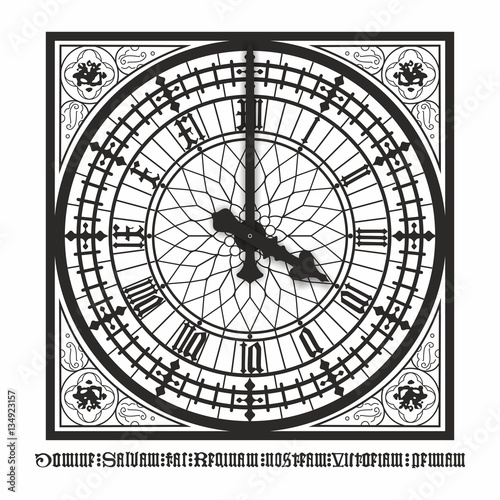4 o'clock pm am english London Old style Westminster Big Ben Display