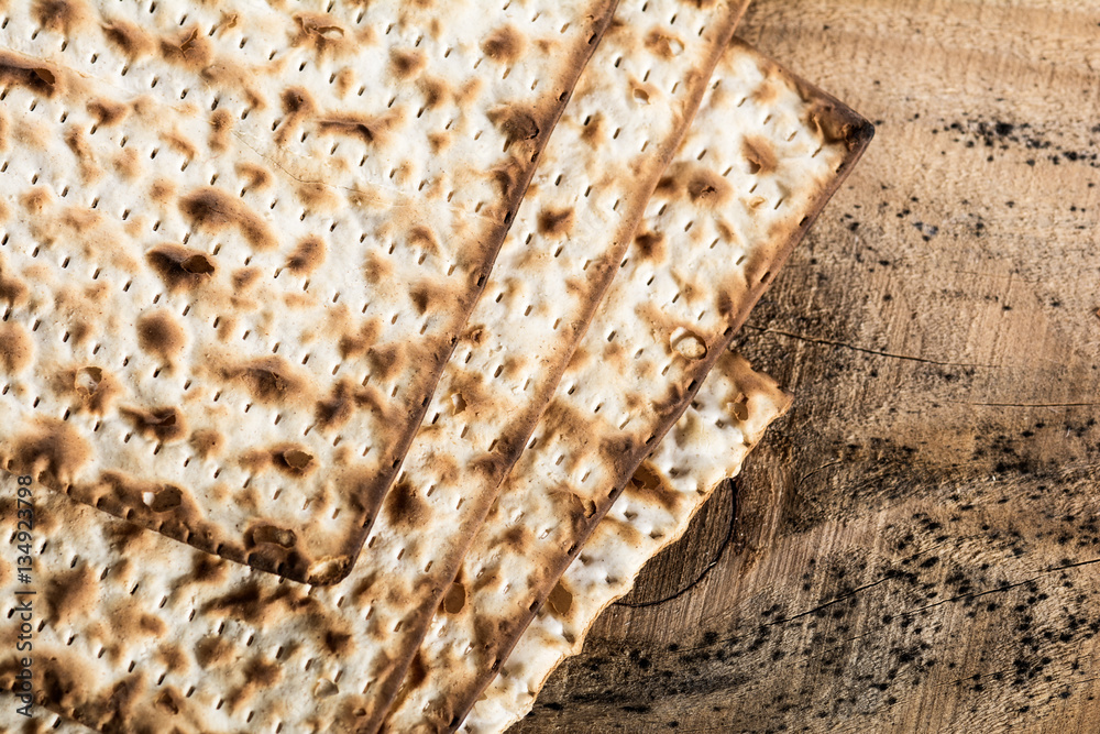 Jewish matza on Passover Jewish matza on Passover