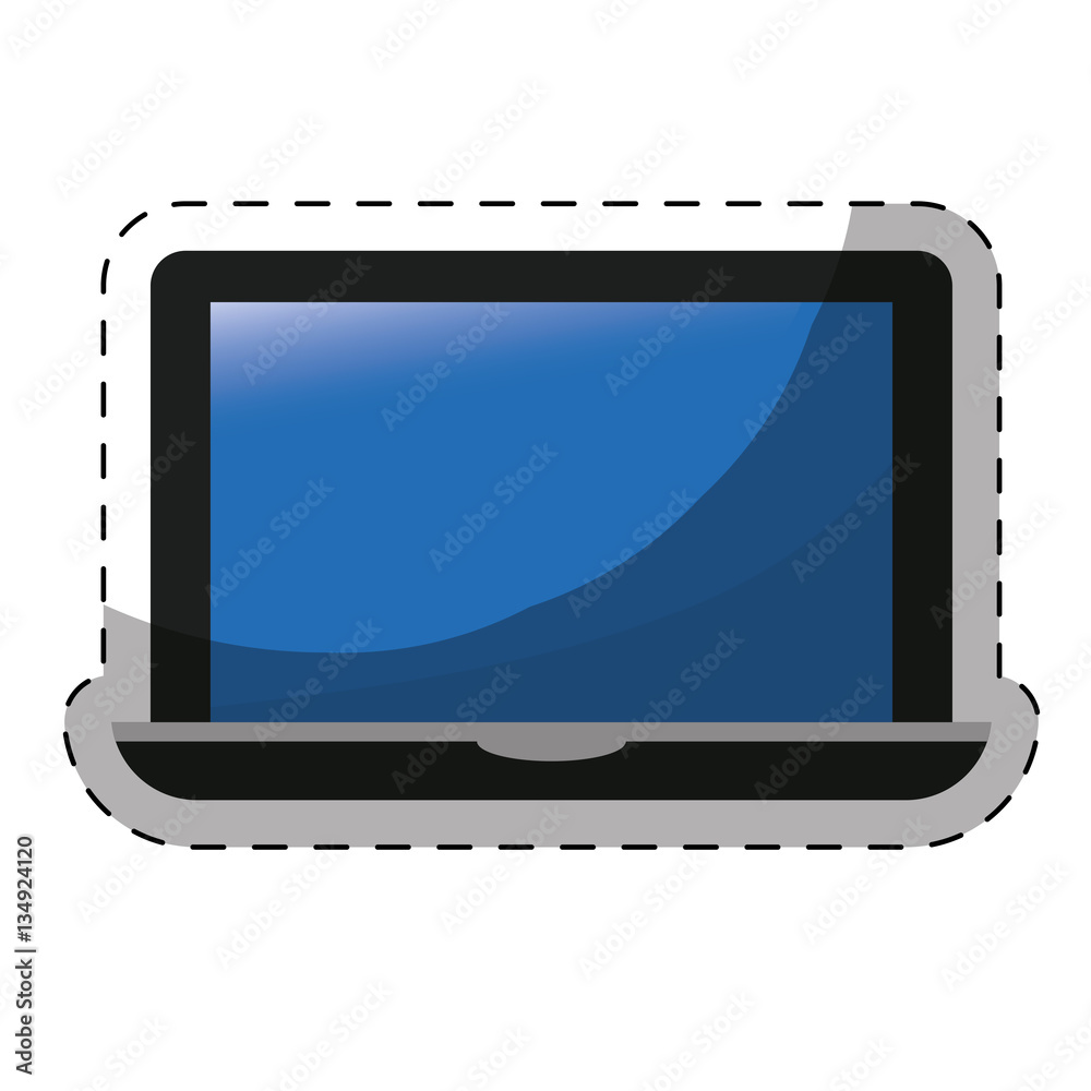 computer frontview icon image vector illustration design 
