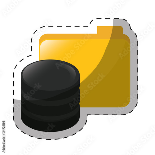 web hosting or data center related icons sticker image vector illustration design 