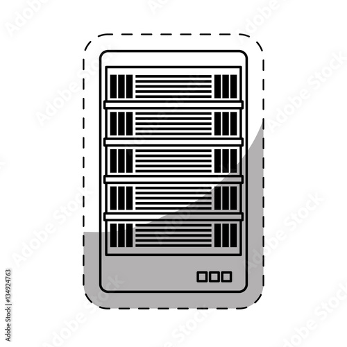 web hosting or data center related icons sticker image vector illustration design 