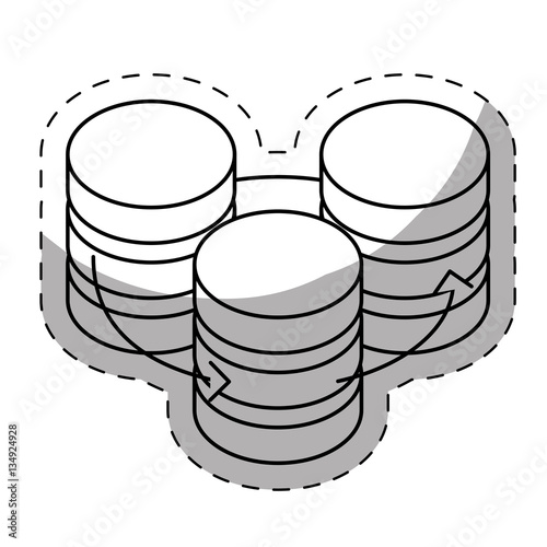 web hosting or data center related icons sticker image vector illustration design 