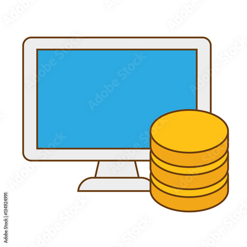 web hosting or data center related icons image vector illustration design 