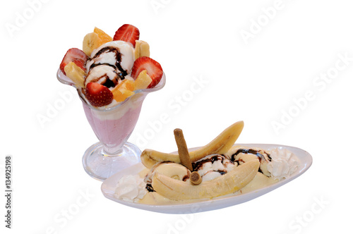 Beautiful ice cream dessert
