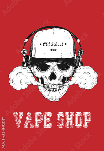 Poster For Vape Shop. Vector Illustration