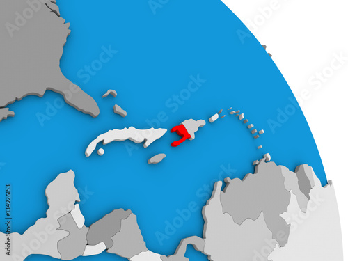 Tableau sur Toile Haiti on globe