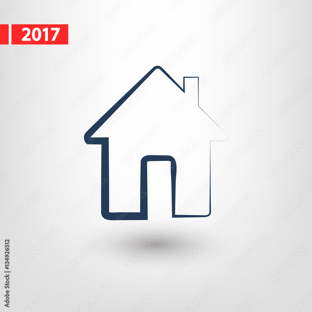 house icon, vector illustration. Flat design style