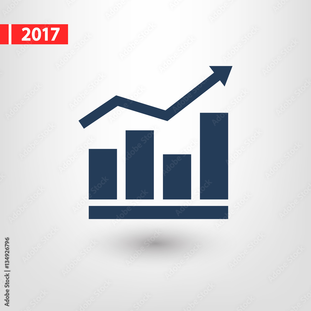 Infographic, chart icon, vector illustration. Flat design style Infographic, chart icon, vector illustration. Flat design style
