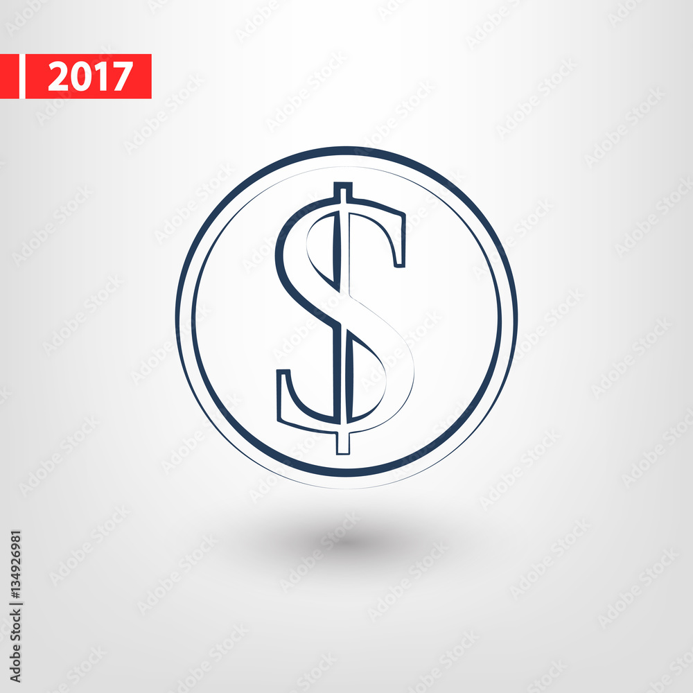 Obraz premium Money icon, vector illustration. Flat design style