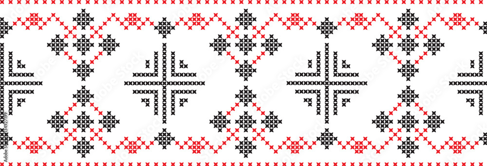 embroidered Ukrainian national pattern cross embroidered Ukrainian national pattern cross