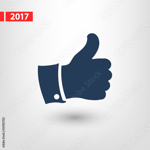 LIKE icon , vector illustration. Flat design style  