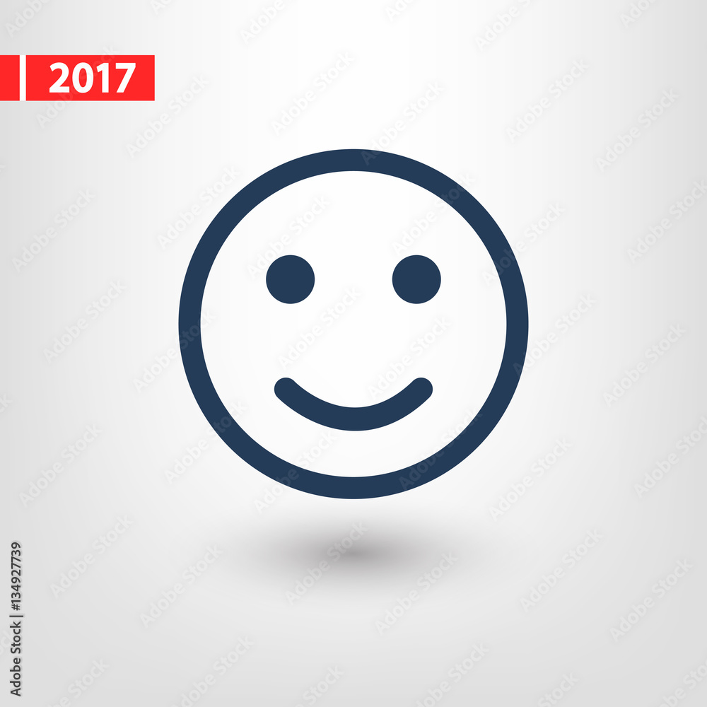 Smile Icon, vector illustration. Flat design style Smile Icon, vector illustration. Flat design style