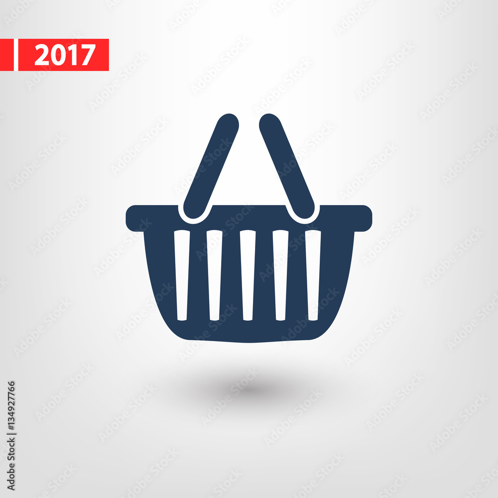 basket icon, vector illustration. Flat design style basket icon, vector illustration. Flat design style