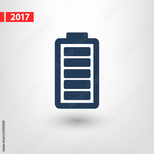 Battery load  icon, vector illustration. Flat design style