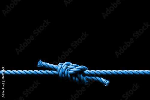 two blue ropes with knot background banner
