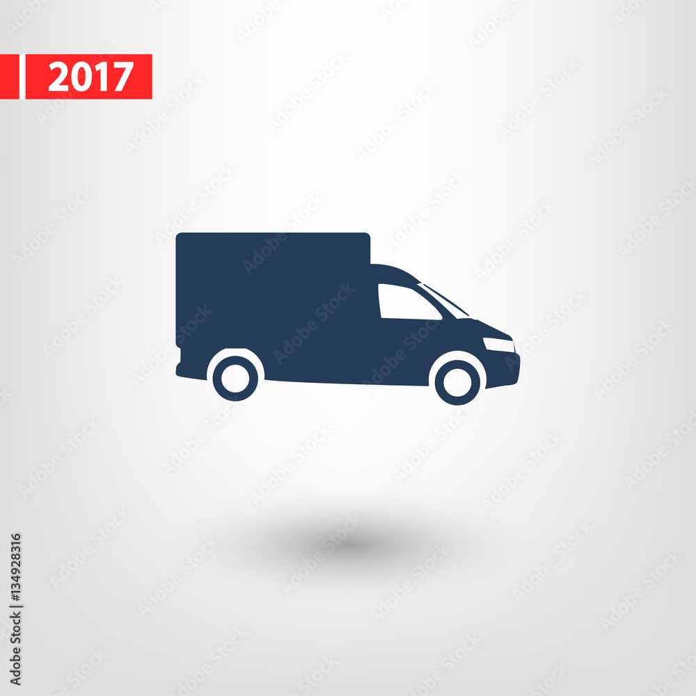 Truck icon, vector illustration. Flat design style Truck icon, vector illustration. Flat design style