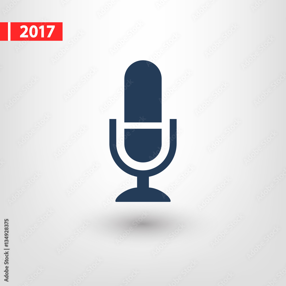 Microphone icon, vector illustration. Flat design style Microphone icon, vector illustration. Flat design style