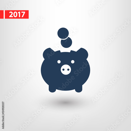 moneybox  icon, vector illustration. Flat design style