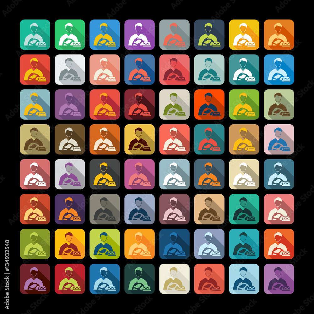 Flat design: taxi driver Flat design: taxi driver