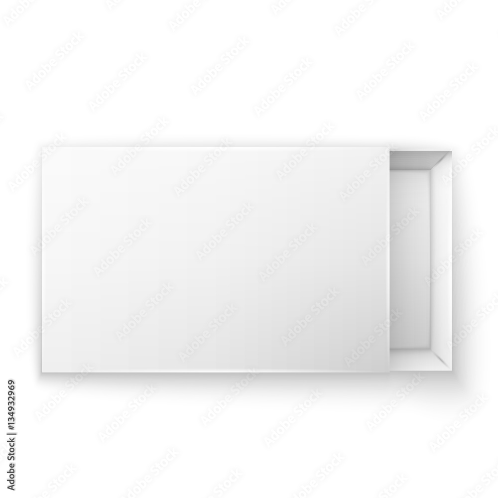 Blank empty white paper packaging