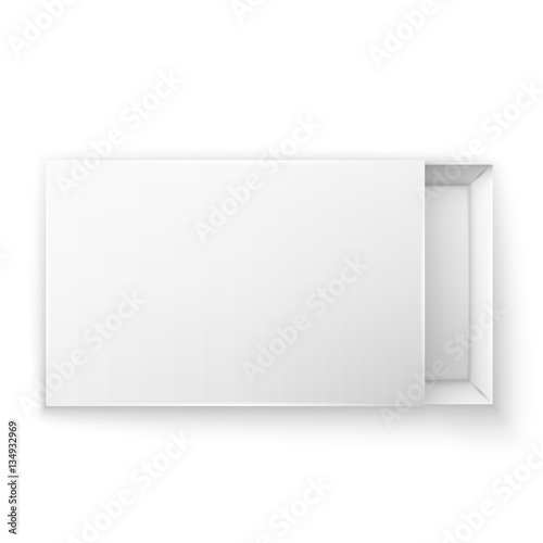 Blank empty white paper packaging