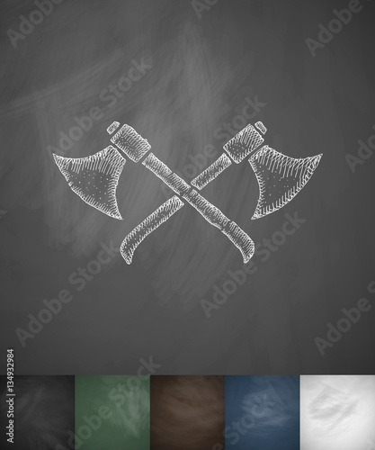 axes icon. Hand drawn vector illustration