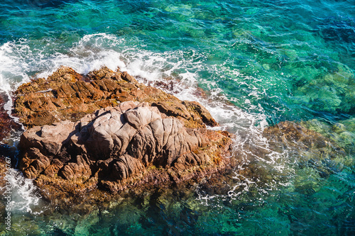 View on the coast and the sea in Costa Brava. Tossa de Mar, Catalonia, Spain