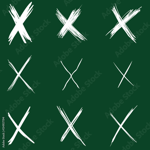 Vector Set of Chalk Abstract Doodles