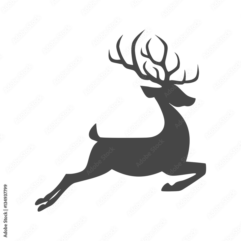 Fototapeta premium Deer icon - vector Illustration