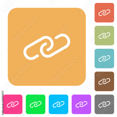 Paperclip rounded square flat icons