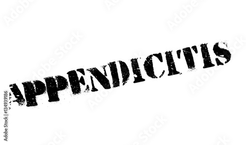 Appendicitis rubber stamp. Grunge design with dust scratches. Effects can be easily removed for a clean, crisp look. Color is easily changed.