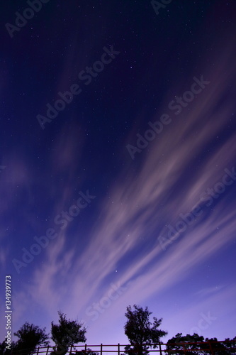 clouds in the night sky photo