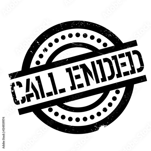Call Ended rubber stamp. Grunge design with dust scratches. Effects can be easily removed for a clean, crisp look. Color is easily changed.