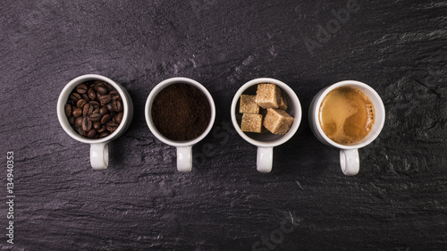 tazzine di caffè,evoluzione