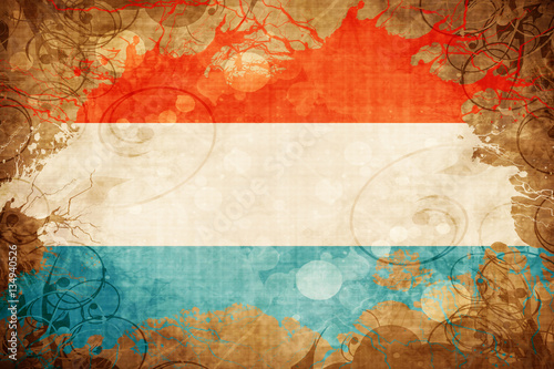 Grunge vintage Luxembourg flag