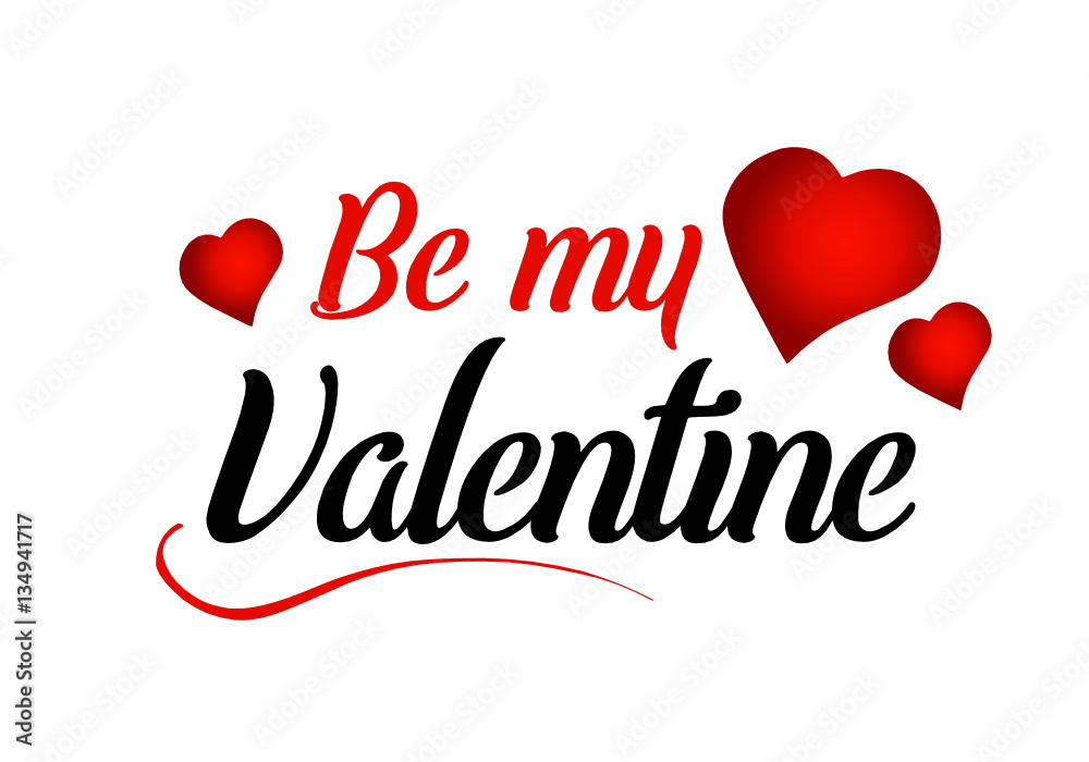 Be My Valentine Message Vector