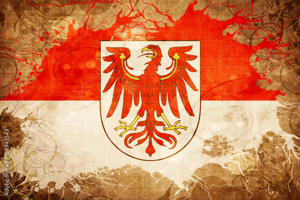 Naklejka premium Vintage Brandenburg, brannenborg flag