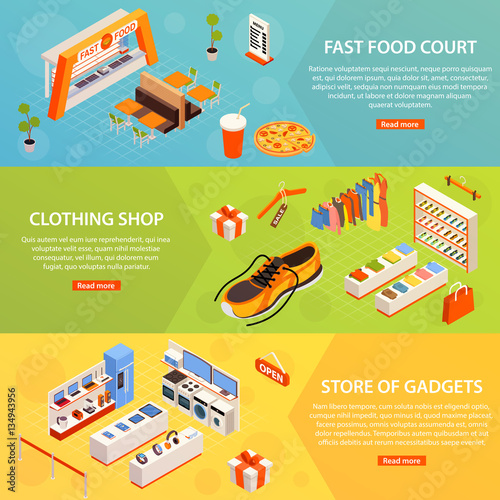 Shopping Mall Banners Set